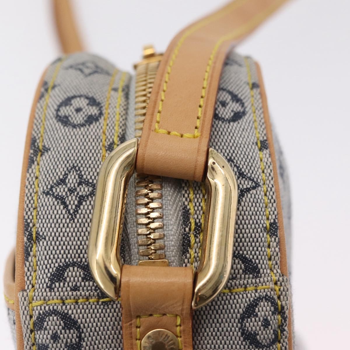 Louis Vuitton Jeanne Mini Lin, Blue, Canvas, Crossbody Bag