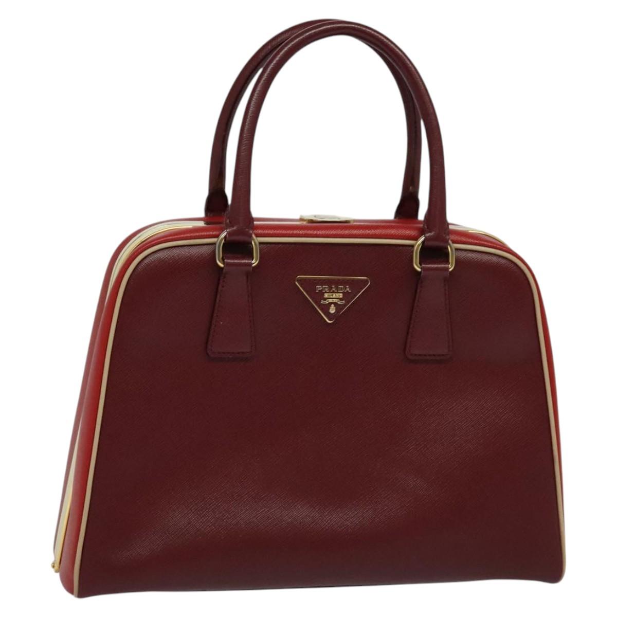 Prada Saffiano, Red, Leather, handbag