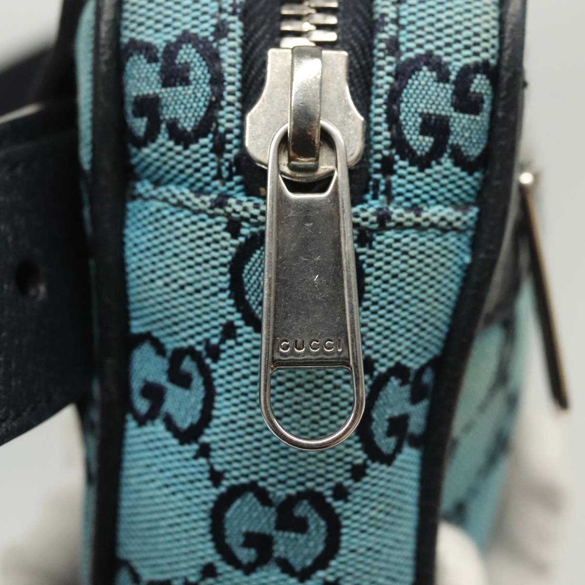 Gucci GG canvas, Blue, Canvas, shoulder