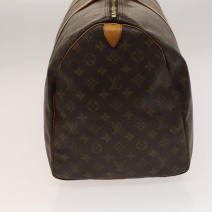 Louis Vuitton Keepall 55, Brown, Canvas, travel