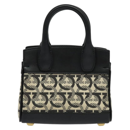 Salvatore Ferragamo Gancini, Black, Leather, handbag