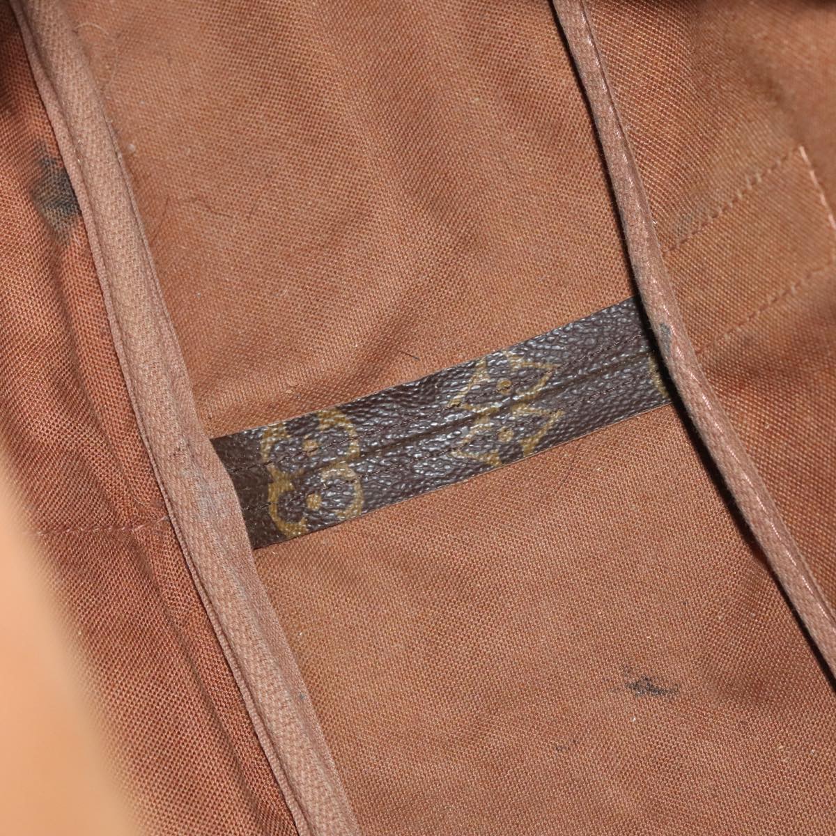 Louis Vuitton Saumur 35, Brown, Canvas, shoulder