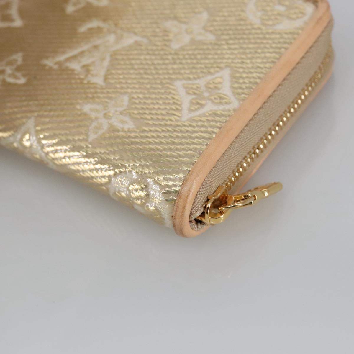 Louis Vuitton Zippy coin purse, Gold, Canvas, wallet