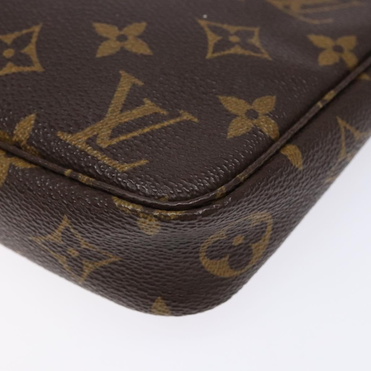 Louis Vuitton Pochette Accessoire, Brown, Canvas, clutch