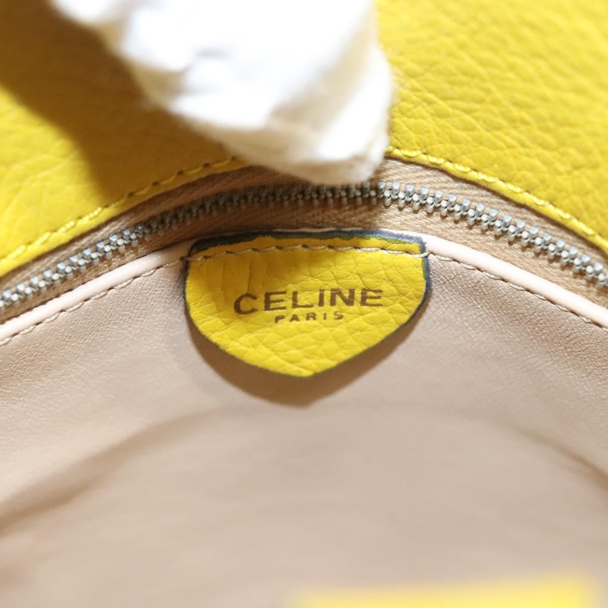 Céline, Yellow, Leather, shoulder
