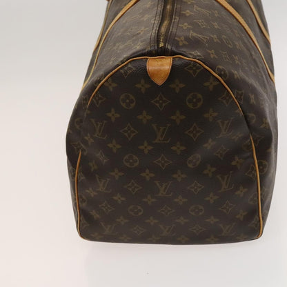 Louis Vuitton Keepall 55, Brown, Canvas, travel