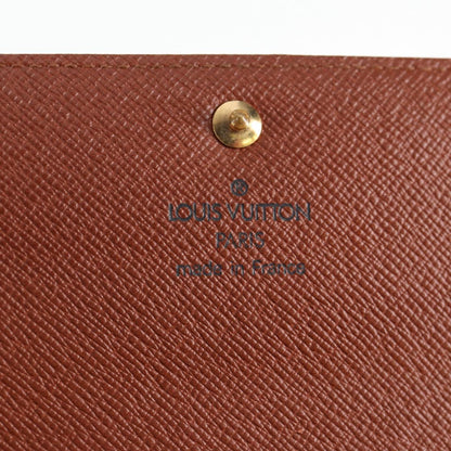 Louis Vuitton Porte Monnaie Credit, Khaki, Canvas, wallet