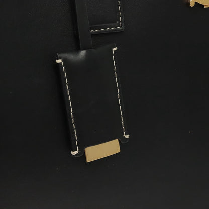 Burberry TB, Black, Leather, tote