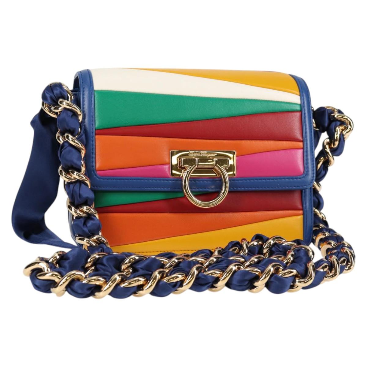 Salvatore Ferragamo Gancini, Multicolour, Leather, clutch