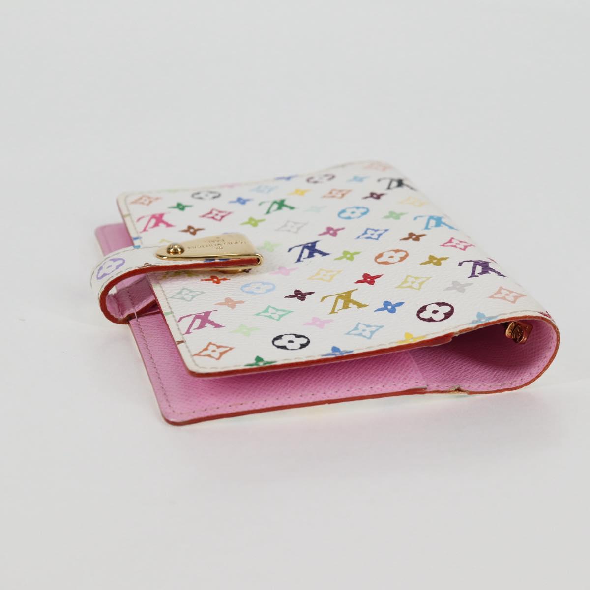 Louis Vuitton Agenda PM, White, Canvas, wallet