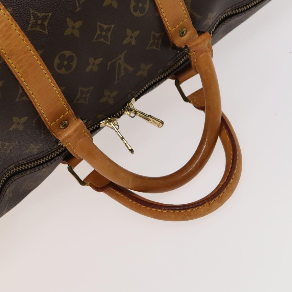 Louis Vuitton Keepall 55, Brown, Canvas, travel