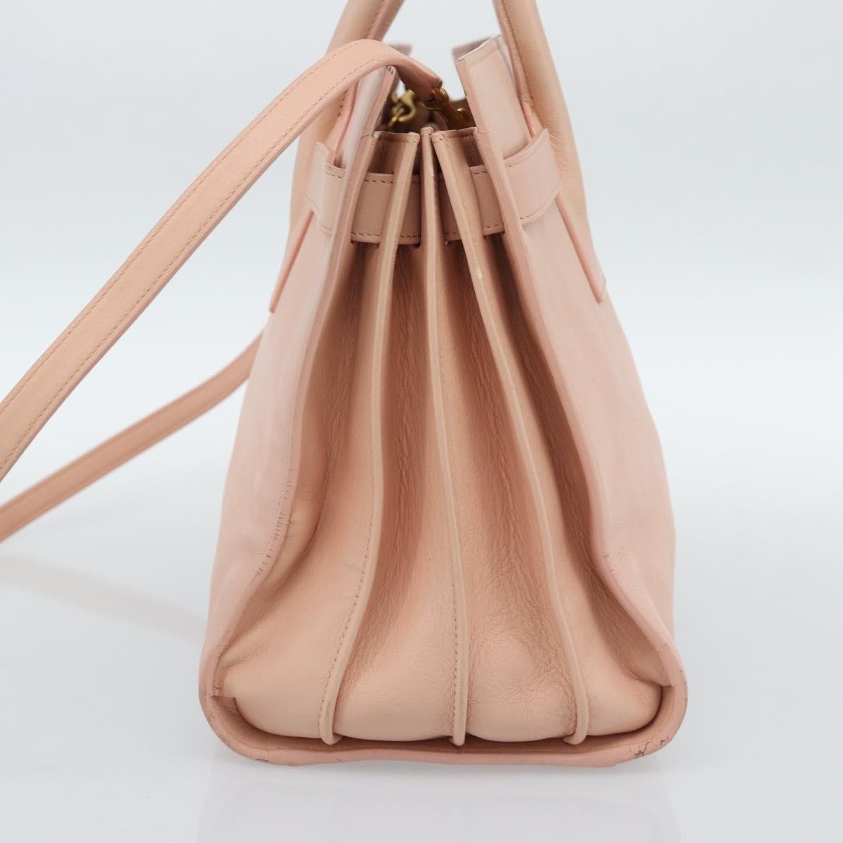 Saint Laurent Sac de Jour Leather, Pink, Leather, Handbag