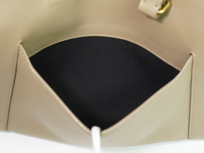 Saint Laurent East Side Smooth Leather, Beige, Leather, Tote Bag