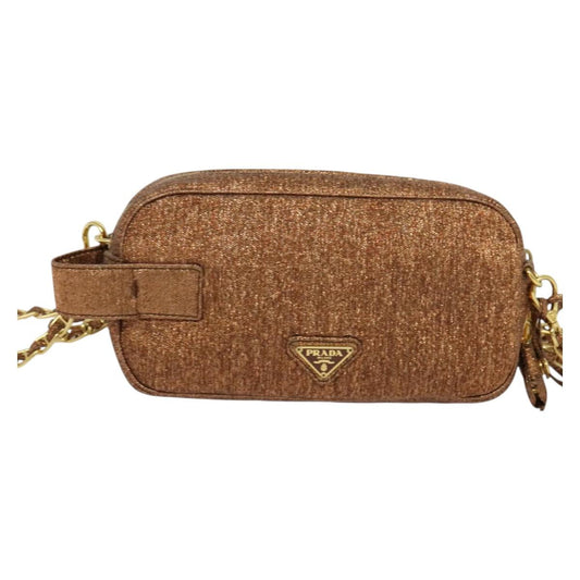 Prada, Brown, Canvas, shoulder