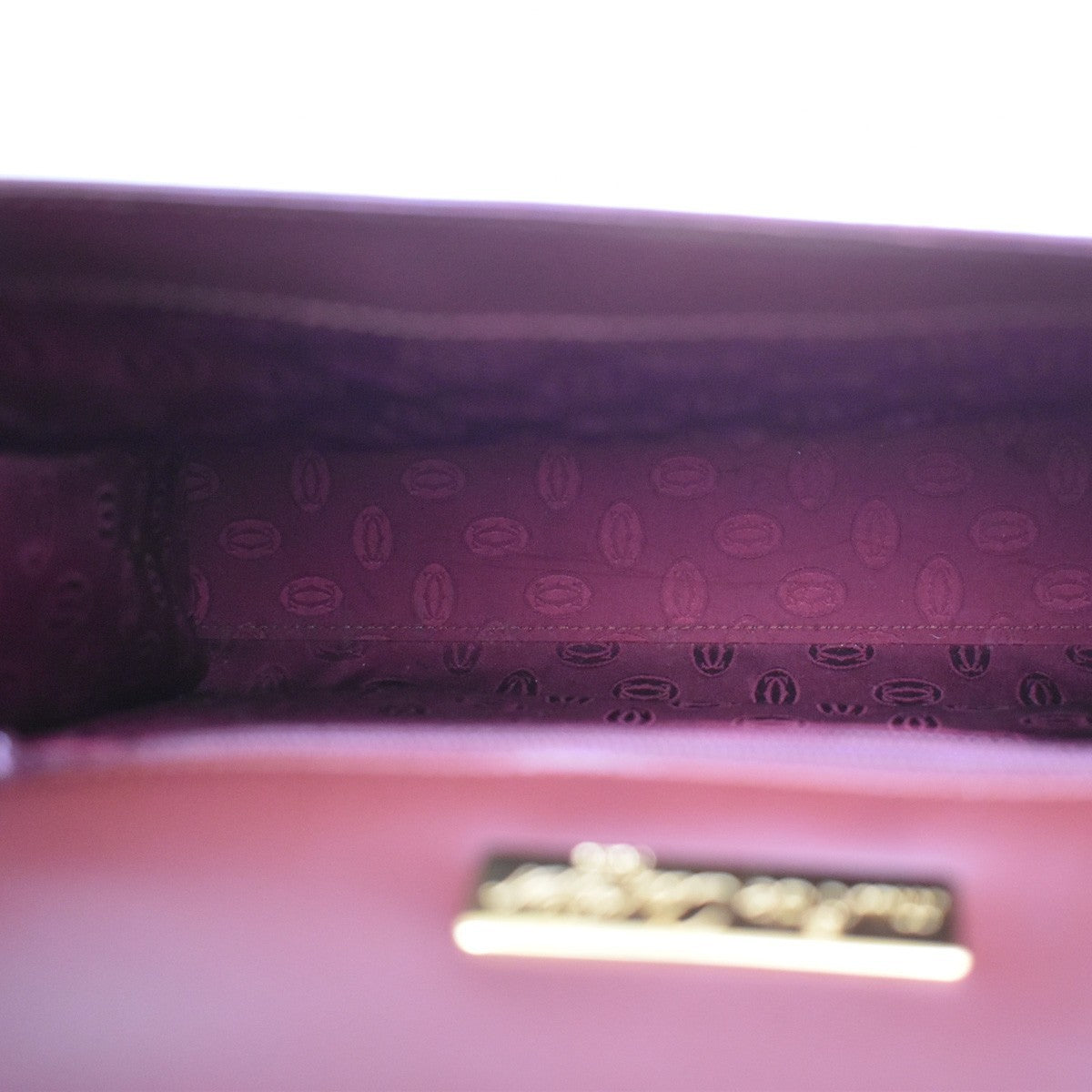 Cartier Must Line Leather, Burgundy, Leather, Handbag