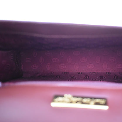Cartier Must Line Leather, Burgundy, Leather, Handbag