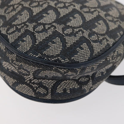 Christian Dior Vintage Saddle Bag Canvas, Navy, Canvas, Clutch