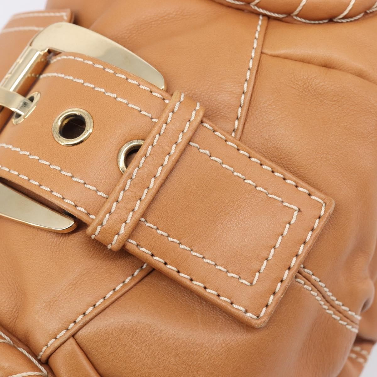 Celine Shoulder Leather, Brown, Leather, Shoulder Bag