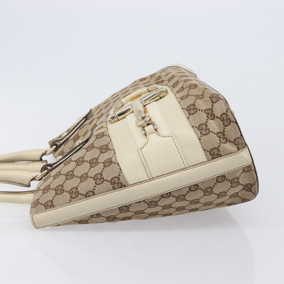 Gucci Horsebit Handle GG Canvas, Beige, Canvas, Tote Bag