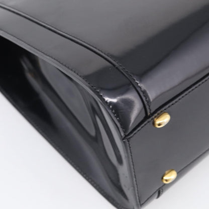 Celine Tote Leather, Black, Patent Leather, Tote Bag