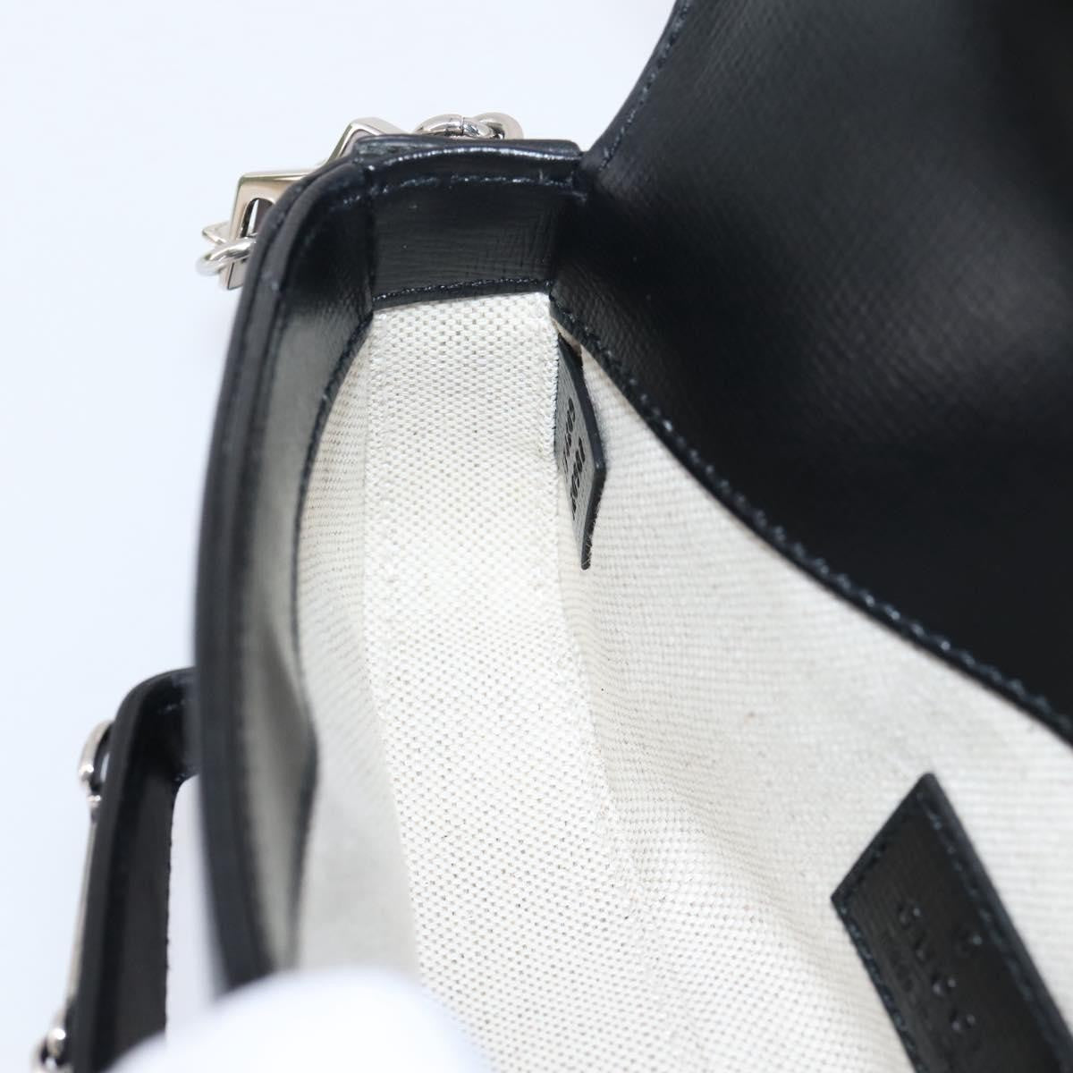 Gucci Horsebit 1955 Asymmetric Leather, Black, Leather, Shoulder Bag
