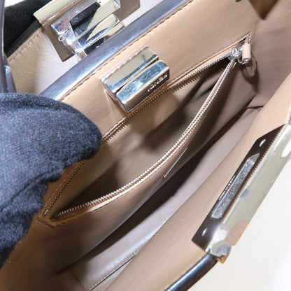 Fendi Peekaboo Essentially Leather, Blue, Leather, Handbag