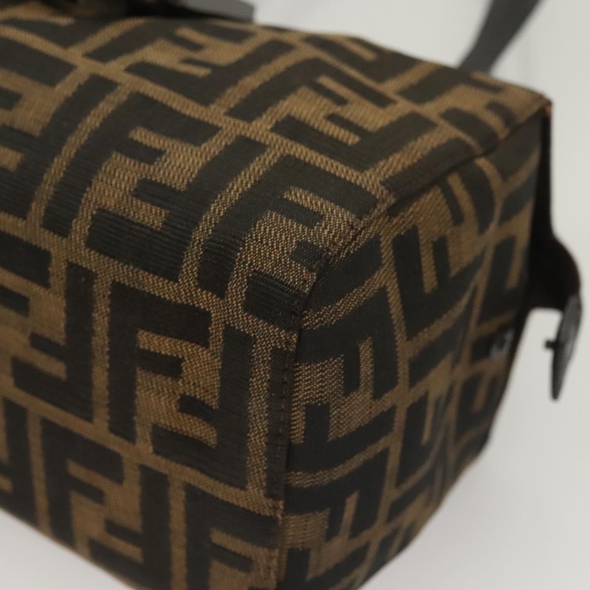 Fendi Vintage Bento Box Bag Zucca Canvas, BROWN, CANVAS, Handbag