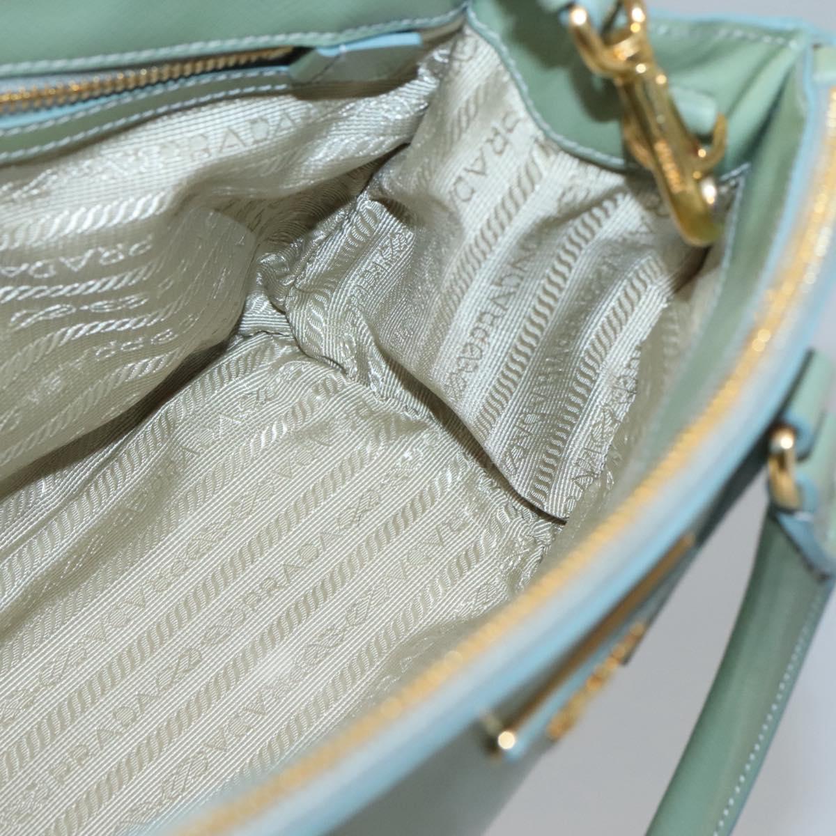 Prada Galleria, Green, Leather, handbag