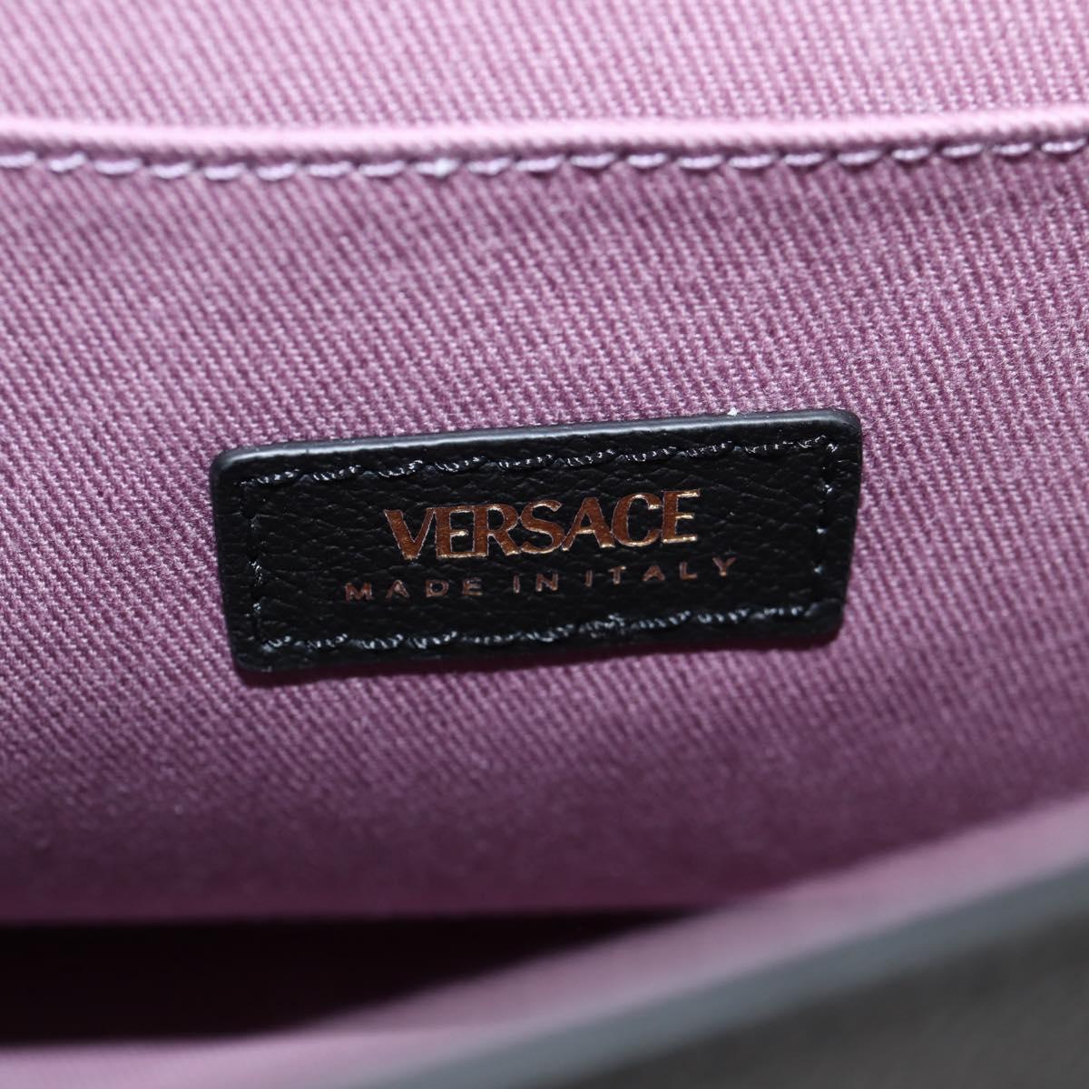 Versace Medusa, Black, Leather, handbag