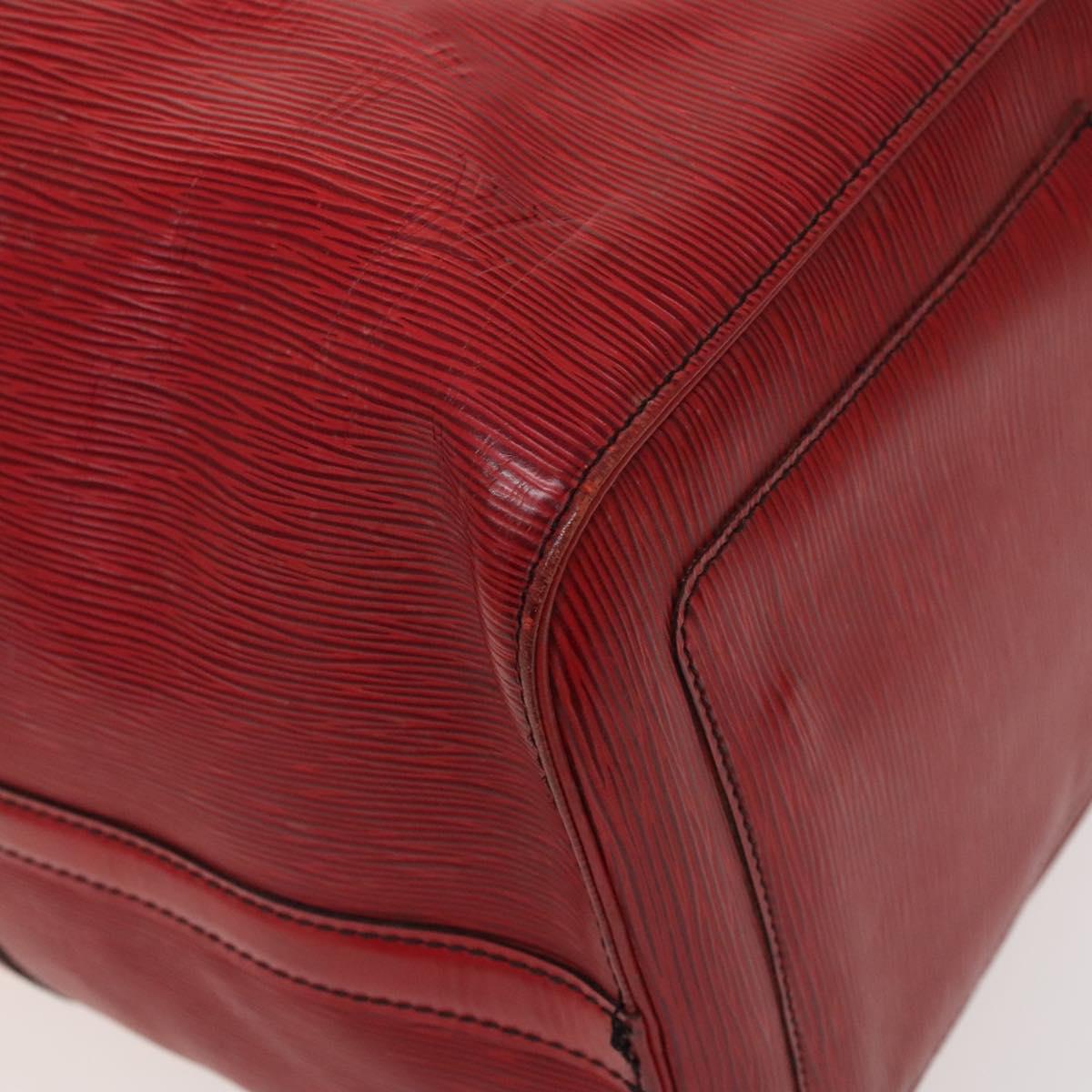 Louis Vuitton Keepall 50, Red, Leather, travel