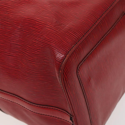 Louis Vuitton Keepall 50, Red, Leather, travel