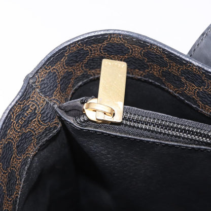Celine C Macadam Tote PVC leather/ Macadam canvas, Black, Canvas, Shoulder Bag