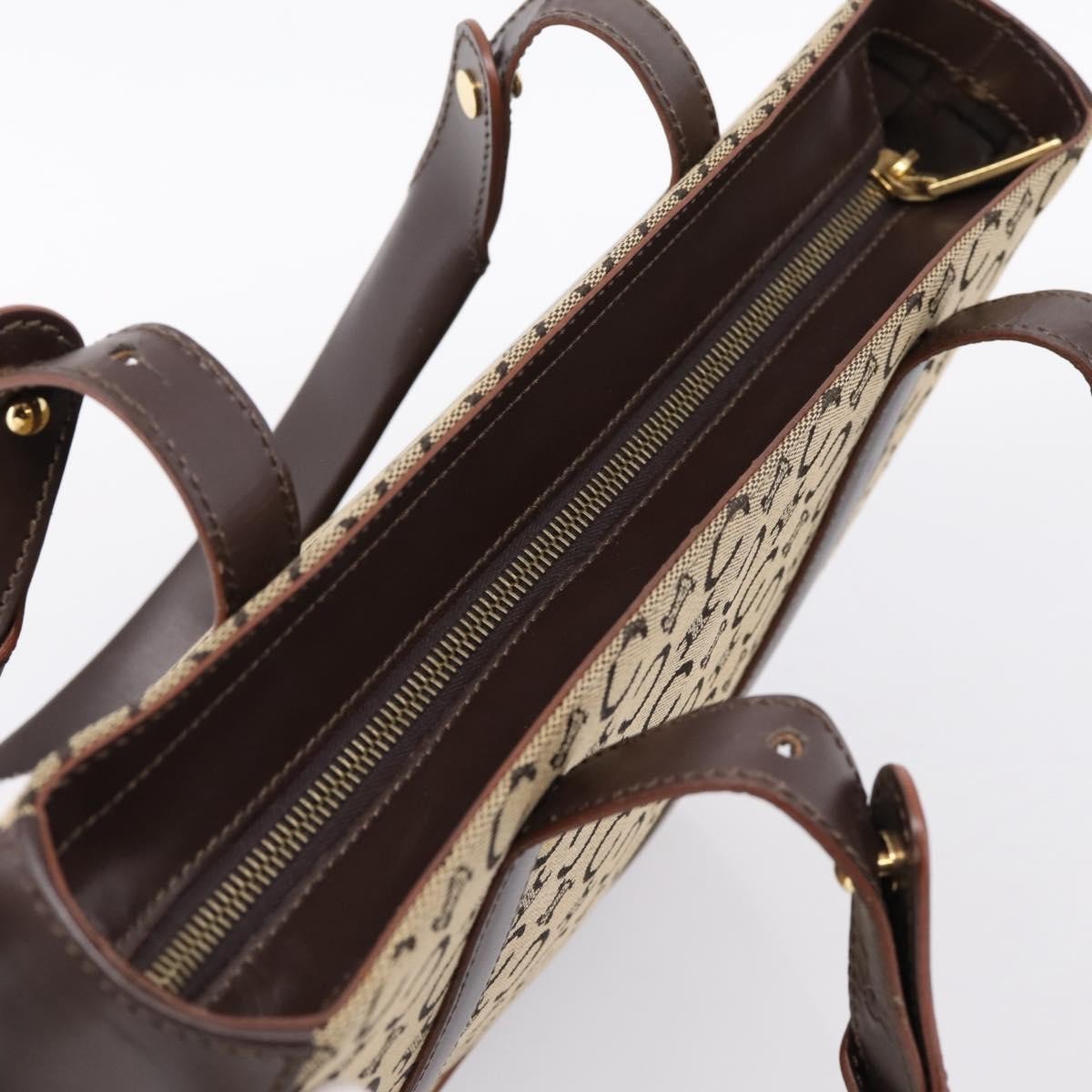 Celine C Macadam Canvas and Leather, Beige, Canvas, Tote Bag