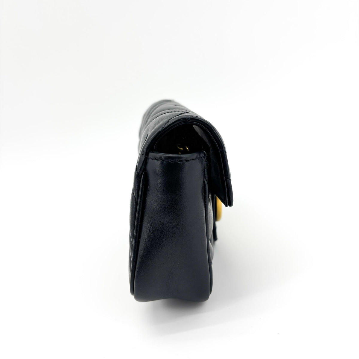 Gucci GG Marmont Flap Matelasse Leather, Black, Leather, Handbag