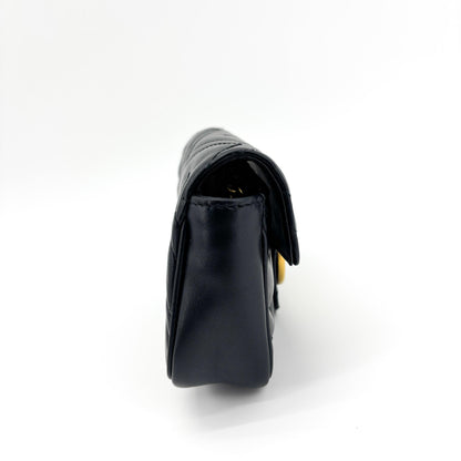 Gucci GG Marmont Flap Matelasse Leather, Black, Leather, Handbag