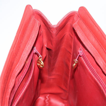 Chanel Vintage Metal CC Caviar, Red, Leather, Shoulder Bag