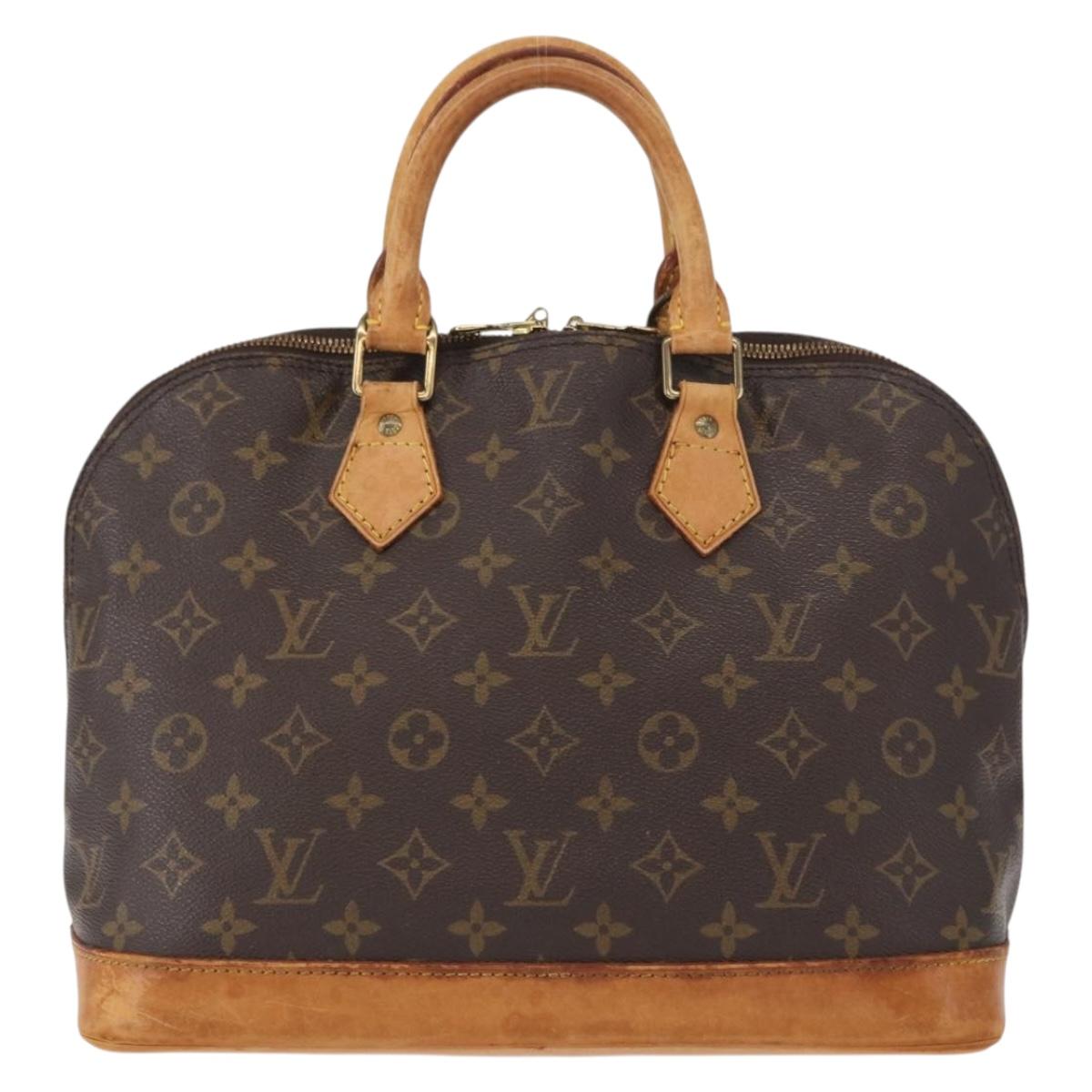 Louis Vuitton Alma Handbag Monogram Canvas, BROWN, CANVAS, Handbag