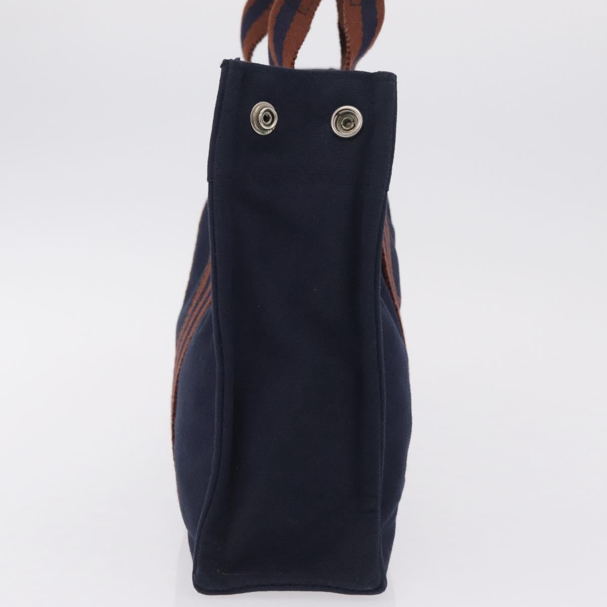 Hermes Fourre Tout Toile, Navy, Canvas, Tote Bag