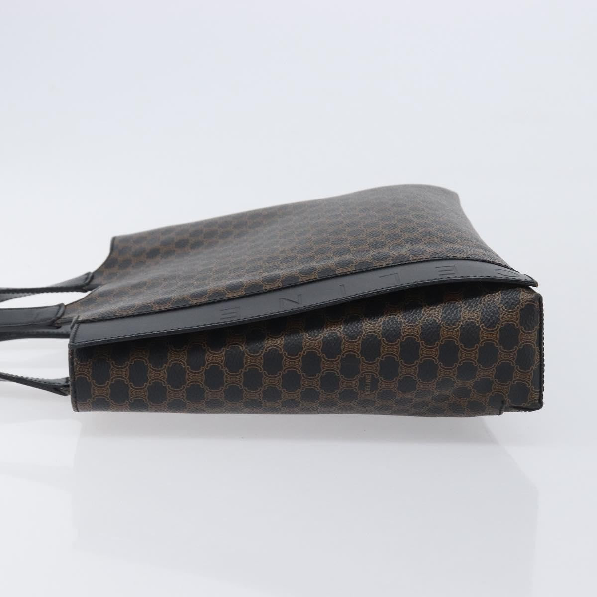 Celine Vintage Macadam Canvas and Leather, Black, Canvas, Handbag