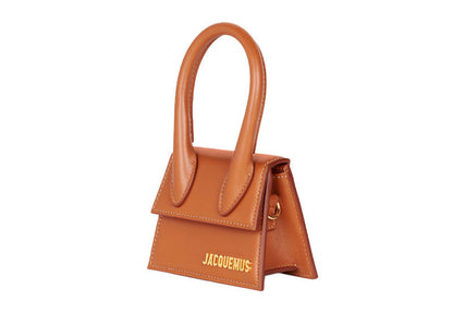 Jacquemus Le Chiquito Moyen Bag Leather, BROWN, CALFSKIN, Handbag