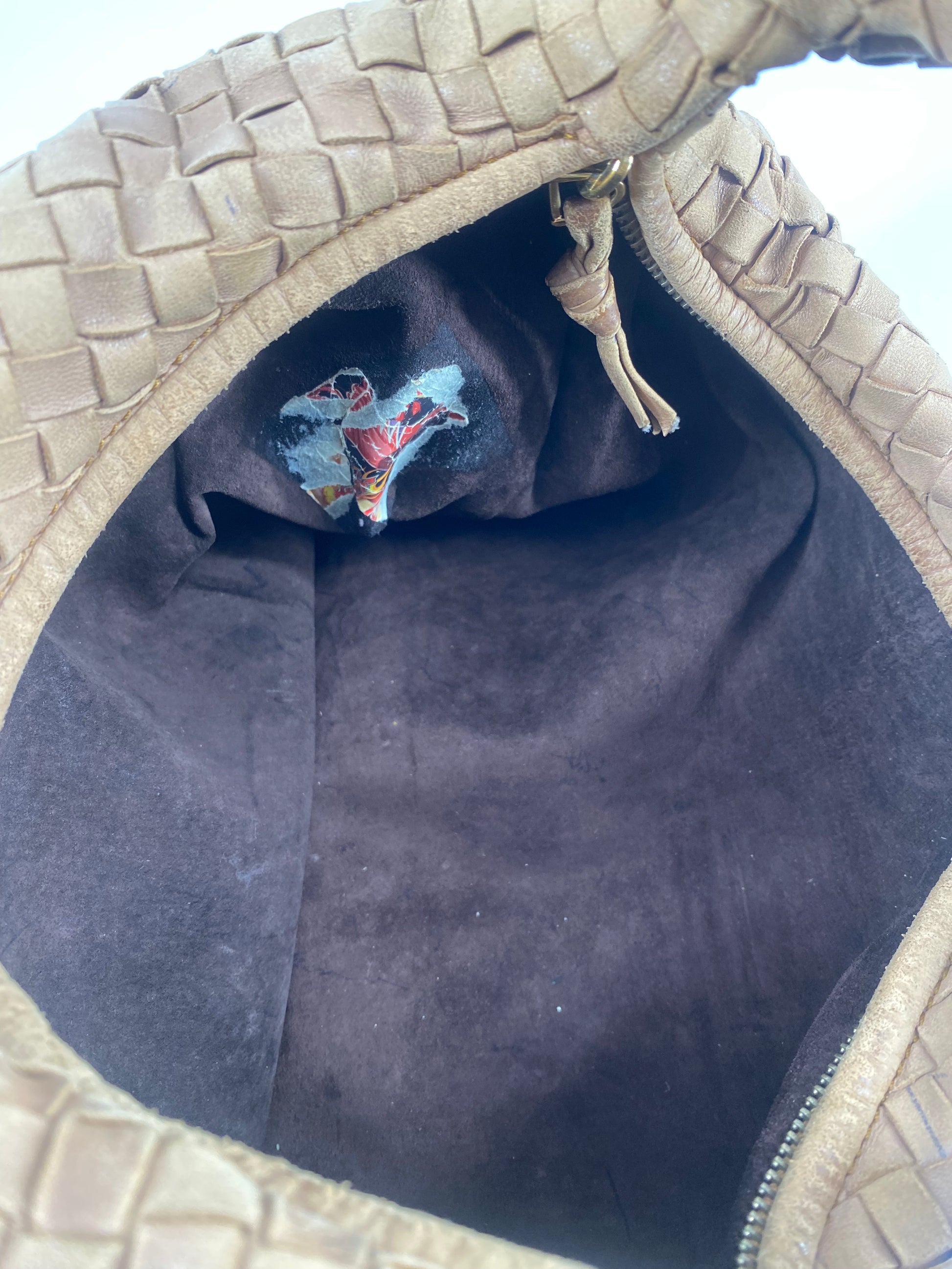 Bottega Veneta Intrecciato, Beige, Leather, handbag