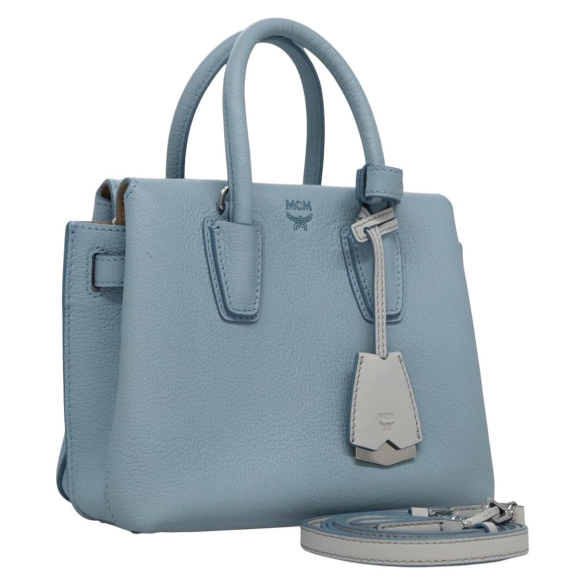 MCM Milla, Blue, Leather, handbag