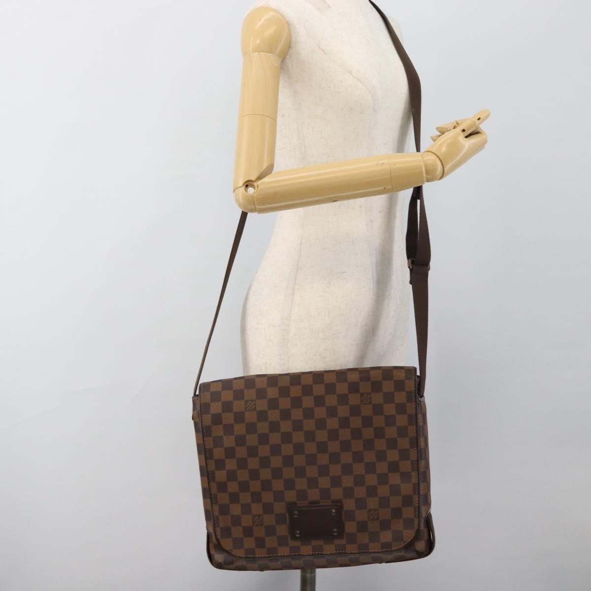 Louis Vuitton Brooklyn Damier Ebene, Brown, Canvas, Shoulder Bag