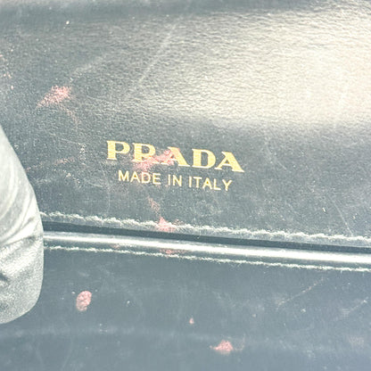 Prada Cahier Calf Hair with Leather, Black, Leather, Crossbody Bag