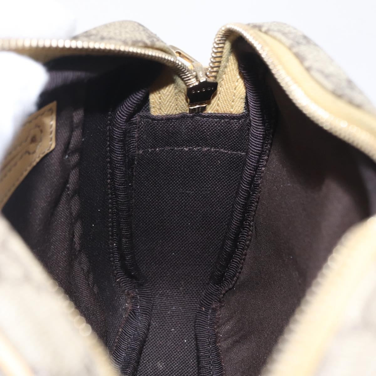 Gucci Front Zip GG Canvas, Beige, Canvas, Crossbody Bag