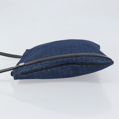 Bvlgari Logomania Canvas with Leather, Blue, Canvas, Shoulder Bag