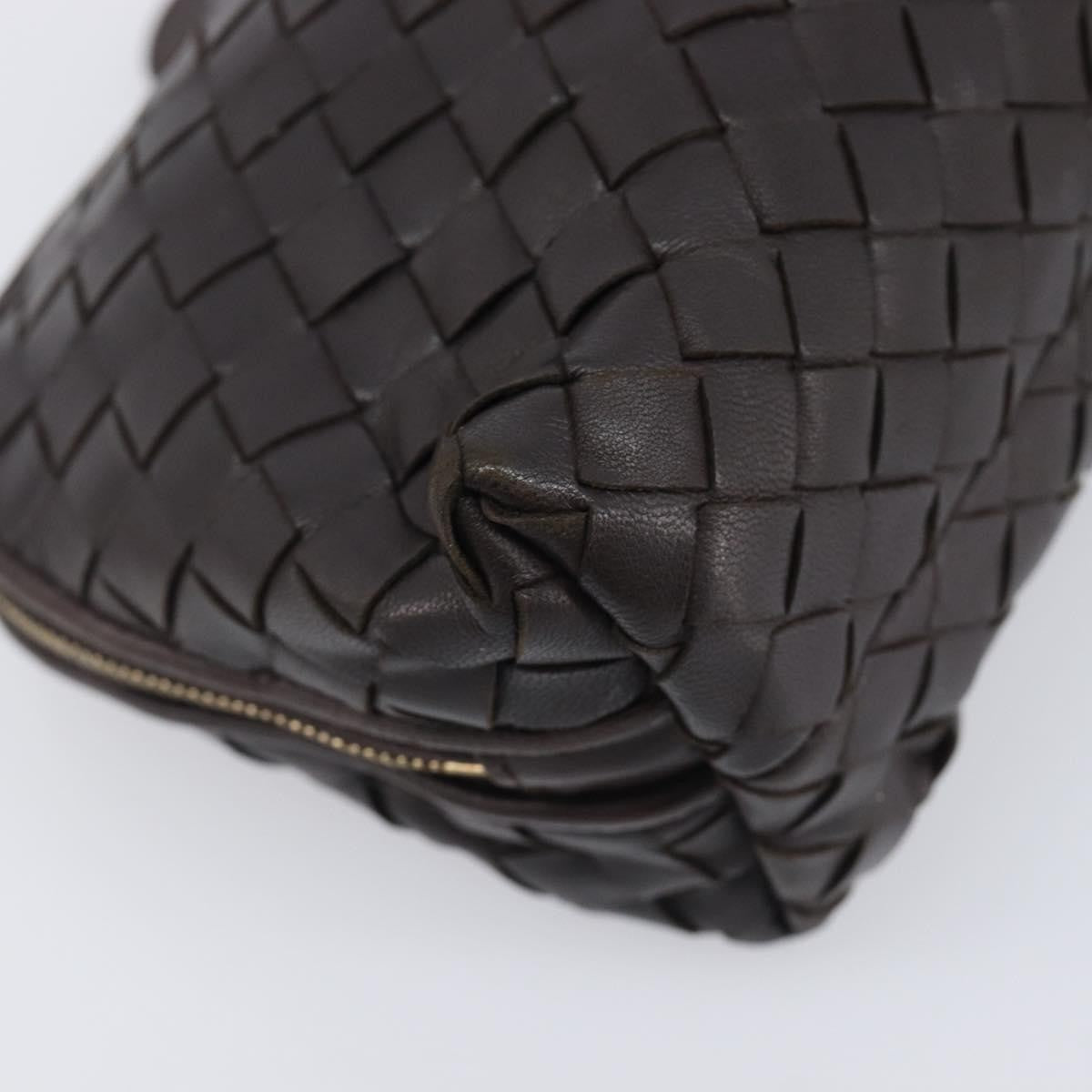 Bottega Veneta Zip Clutch Leather, Brown, Leather, Clutch