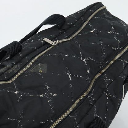 Chanel Travel Line Duffle Printed Nylon, Black, Nylon, Travel Bag