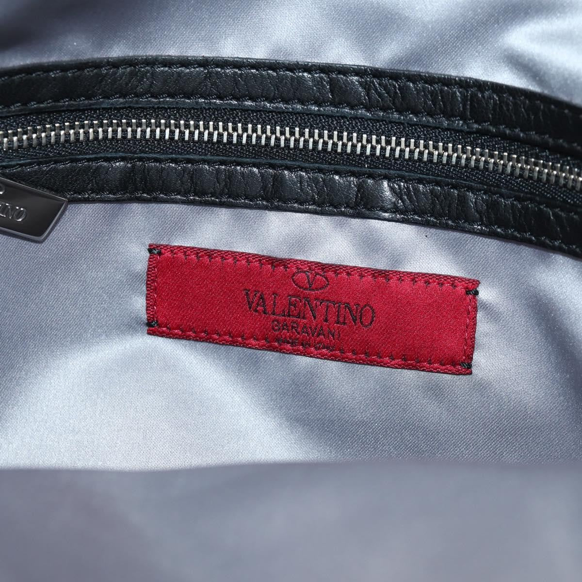 Valentino Garavani Histoire Tote Leather and Strass, Black, Leather, Shoulder Bag
