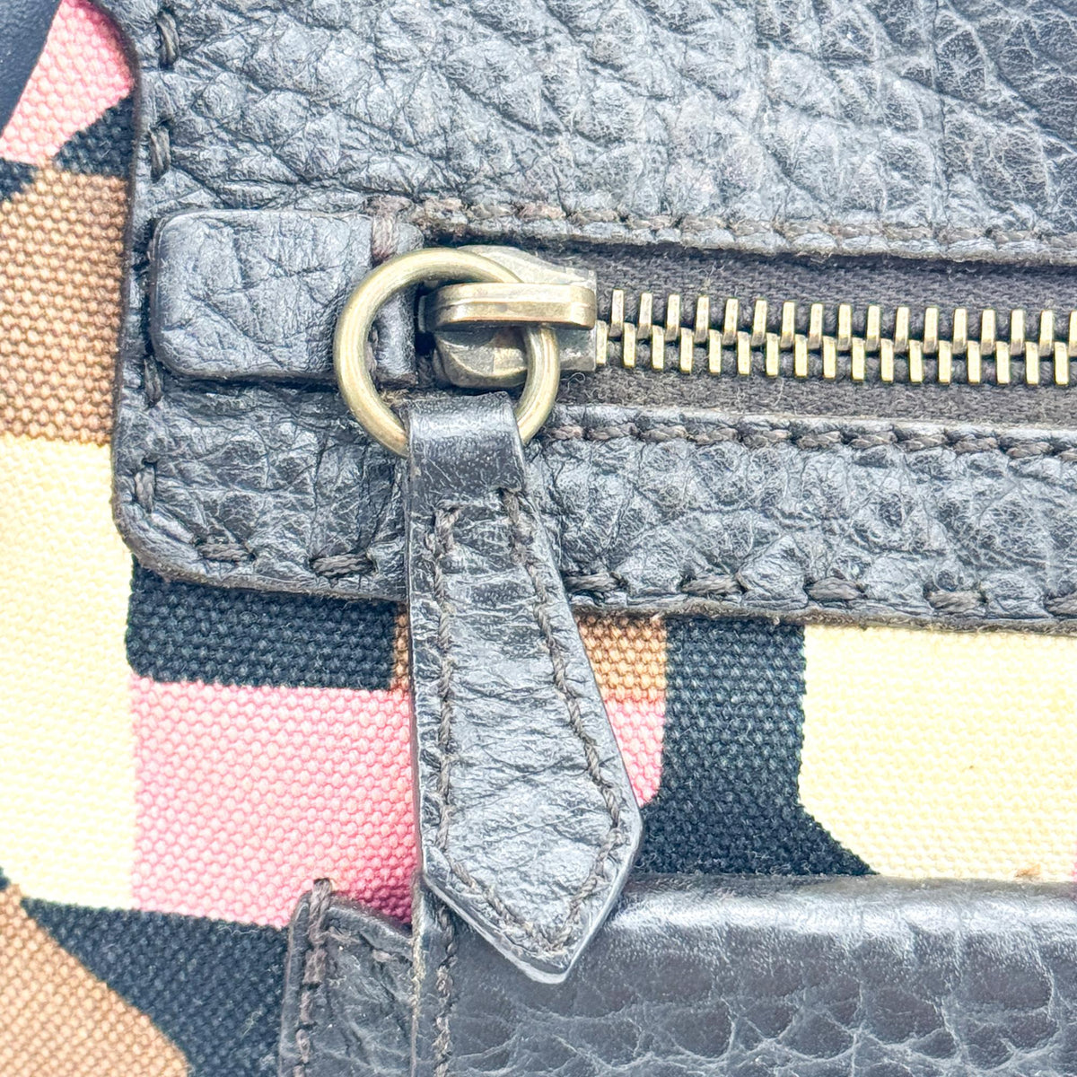 Prada Shoulder Canvas and Leather, Black, Canvas, Shoulder Bag